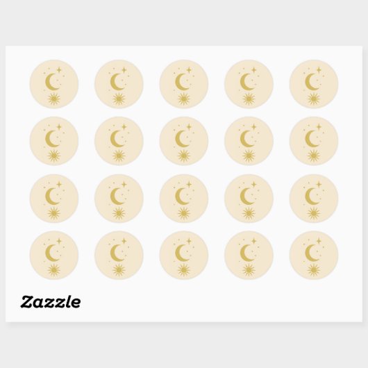 Sticker Rond Blush Celestial (Feuille)