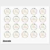 Sticker Rond Blush Gold Floral Brunch Et Bubbly (Feuille)