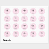 Sticker Rond Blush Pink Business Logo moderne (Feuille)