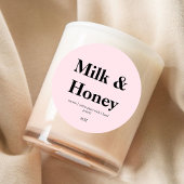 Sticker Rond Blush Pink Emballage Chandelle Marque artisanale