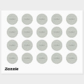 Sticker Rond Blush Pink Green Glitter Stripes Christmas   (Feuille)