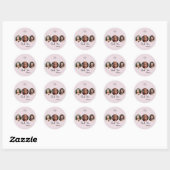 Sticker Rond Blush Pink Script Logo Photo Makeup Artist (Feuille)