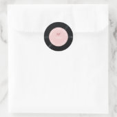 Sticker Rond Blush Retro Vinyl Enregistrement Mariage ENREGISTR (Sac)