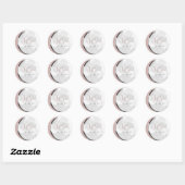 Sticker Rond Blush Rose Décontracté Just Love Mariage (Feuille)