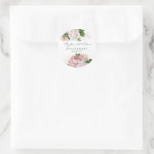 Sticker Rond Blush Rose Dusty Rose Floral (Sac)