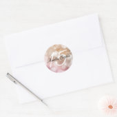 Sticker Rond Blush Rose Gold Bokeh Quinceanera (Enveloppe)