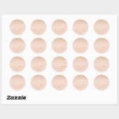 Sticker Rond Blush Rose & Gold Confetti Mariage Faveur (Feuille)