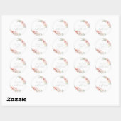 Sticker Rond Blush & Sage Green Divine Mariage d'élégance divin (Feuille)