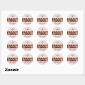 Sticker Rond Blush Script Logo Photo Maquillage Merci (Feuille)