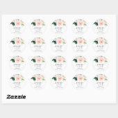 Sticker Rond Blushing Blooms'More Love - Favoriser les autocoll (Feuille)
