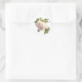 Sticker Rond Blushing Ivory Peach Rose (Sac)