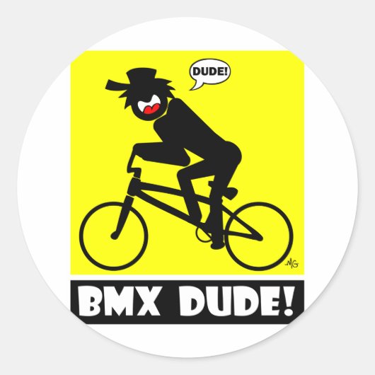 STICKER ROND BMX DUDE-18 (Devant)