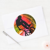 Sticker Rond BMX en lignes et cercles (Enveloppe)