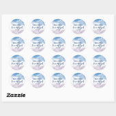 Sticker Rond B'NEI MITZVAH SEAL couleur moderne violet bleu (Feuille)
