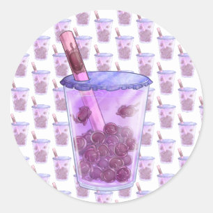 Sticker Rond Boba Cats