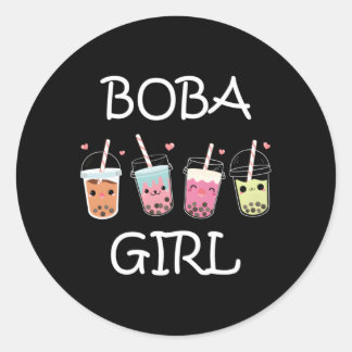 Sticker Rond Boba Kawaii Bubble Tea Ns