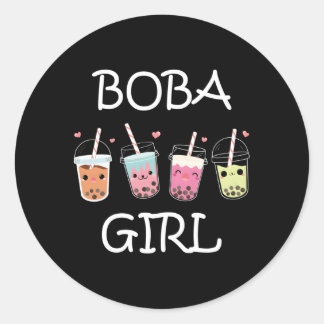 Sticker Rond Boba Kawaii Bubble Tea Ns
