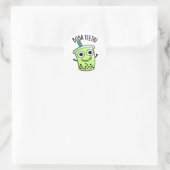 Sticker Rond Boba Teeth amusant Boba Tea Pun (Sac)