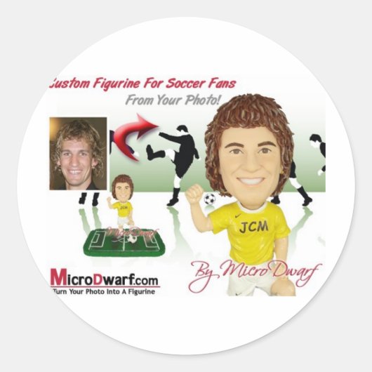 Sticker Rond Bobbleheads Bobblehead Bobblehead Bobhead têtes (Devant)