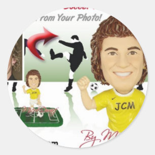 Sticker Rond Bobbleheads Bobblehead Bobblehead Bobhead têtes