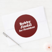 STICKER ROND BOBBY JINDAL POUR LE PRÉSIDENT 2 (Enveloppe)