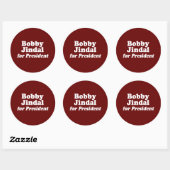 STICKER ROND BOBBY JINDAL POUR LE PRÉSIDENT 2 (Feuille)