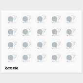 Sticker Rond Bobtail Sheepdog (Feuille)