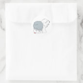Sticker Rond Bobtail Sheepdog (Sac)
