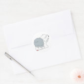 Sticker Rond Bobtail Sheepdog (Enveloppe)