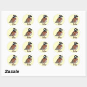 Sticker Rond Bobwhite (Feuille)