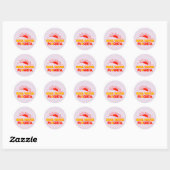 Sticker Rond Boca Raton, Floride (Feuille)