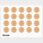 Sticker Rond Bocal de miel moderne simple (Feuille)