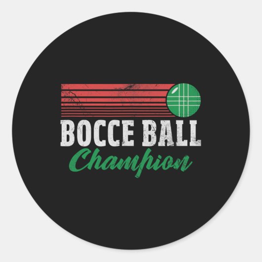 Sticker Rond Bocce Byll Champion Italian Bocci Player Champ Dis (Devant)