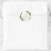Sticker Rond Boda en Oro hojas primavera (Sac)