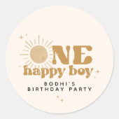 Sticker Rond BODHI Un Joyeux Garçon Premier Voyage Autour Du So (Devant)