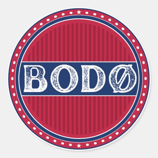 Sticker Rond Bodø City Pride Emblem – Norwegian Identity (Devant)