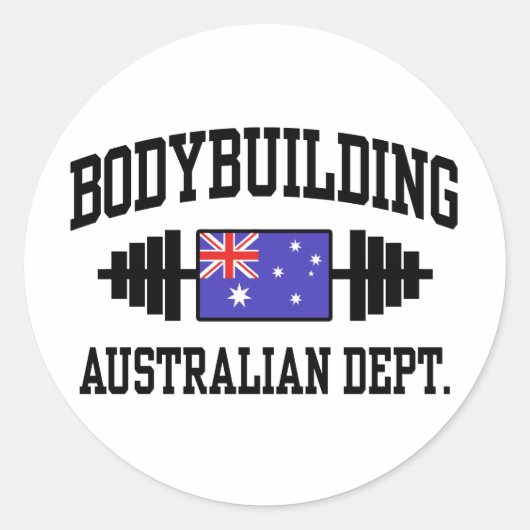 Sticker Rond Bodybuilder (Devant)
