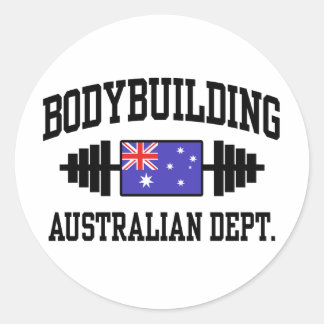 Sticker Rond Bodybuilder