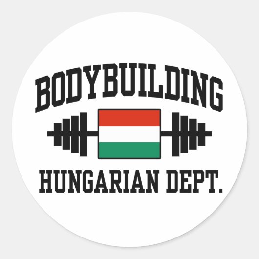 Sticker Rond Bodybuilder hongrois (Devant)