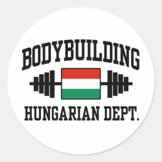 Sticker Rond Bodybuilder hongrois