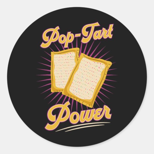 Sticker Rond Bodybuilding Pre-workout Pop Tart Power Gym Exerci (Devant)