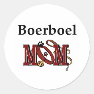 Sticker Rond Boerbol Chien MOM