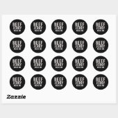 Sticker Rond Boeuf Jerky Moden Sur Boeuf Jerky (Feuille)