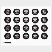 Sticker Rond Boeuf Jerky Princess (Feuille)
