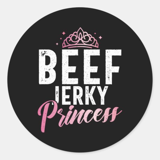 Sticker Rond Boeuf Jerky Princess (Devant)