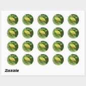 Sticker Rond Boeuf puant vert clair (Feuille)