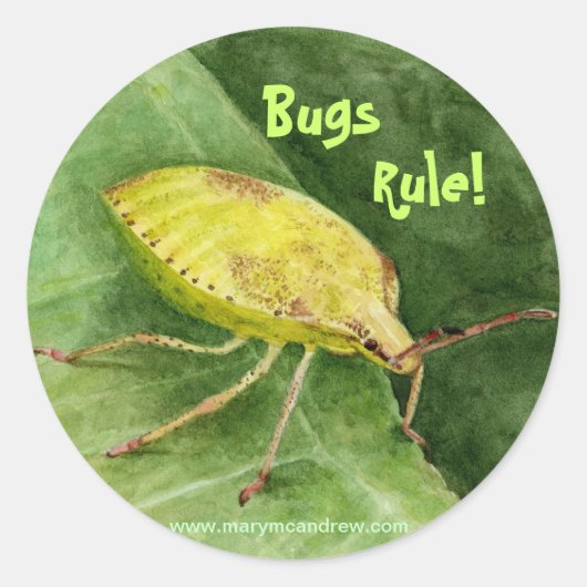 Sticker Rond Boeuf puant vert clair (Devant)