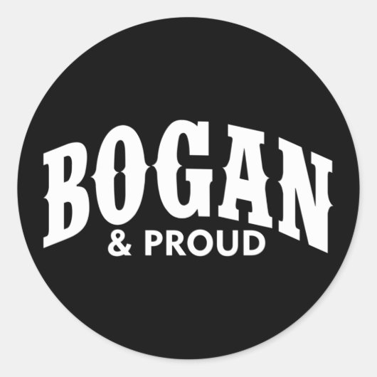 Sticker Rond Bogan & Fiers (Devant)