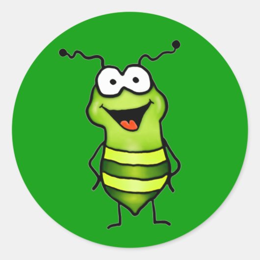 Sticker Rond Bogue heureux (Devant)