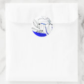 Sticker Rond Bohemian Design on a sticker. (Sac)